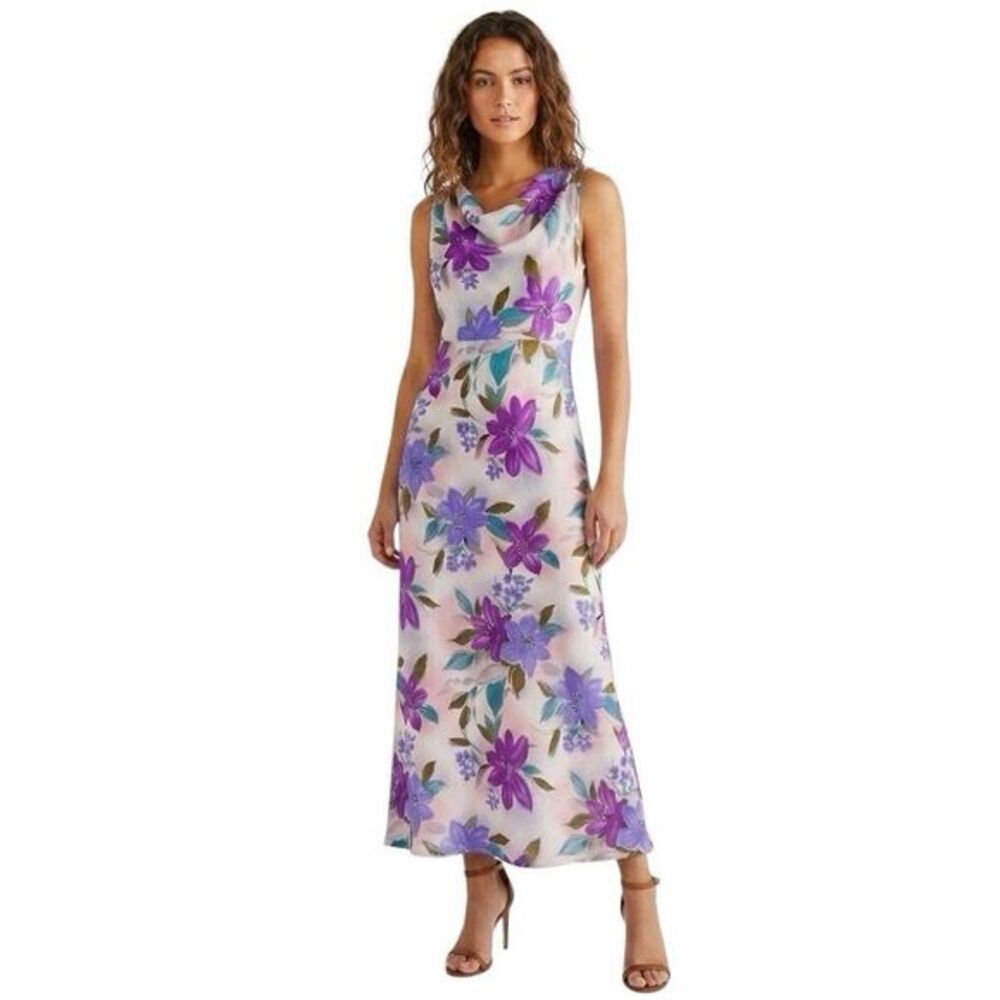 Joni Blair Women Dress Floral Vintage Maxi Sleeveless Summer Long Y2K Sz 8 Sz 7